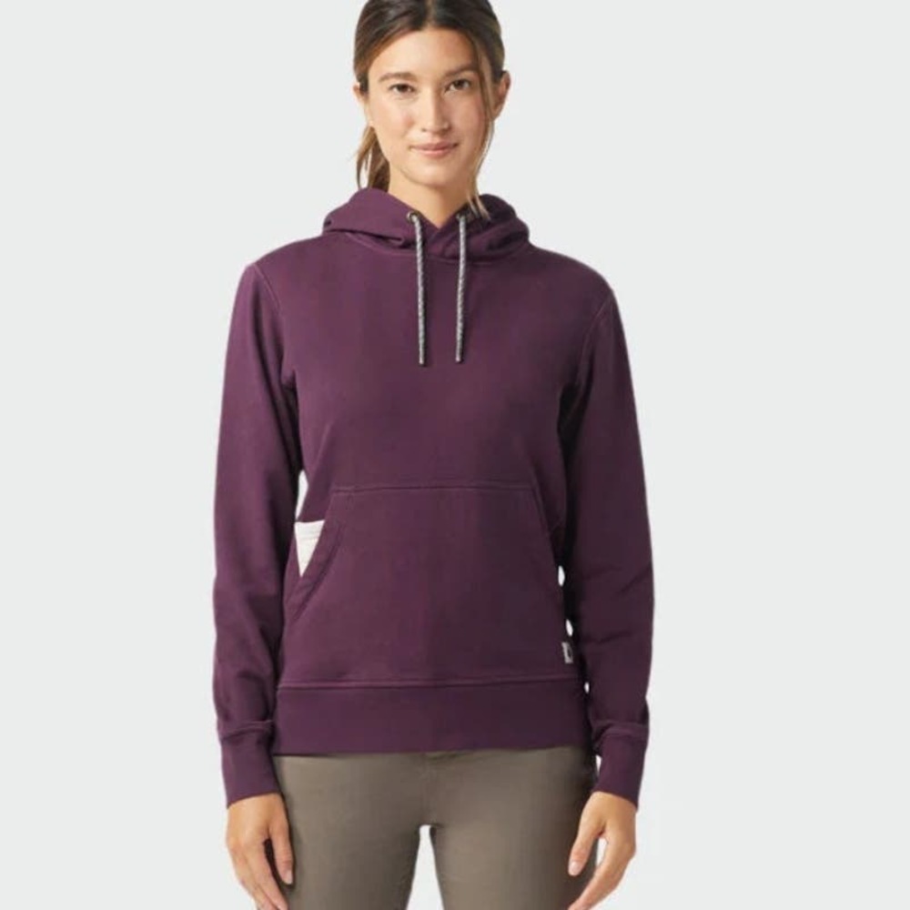 Stio Plum Hooded Sweatshirt with Contrast Drawcord